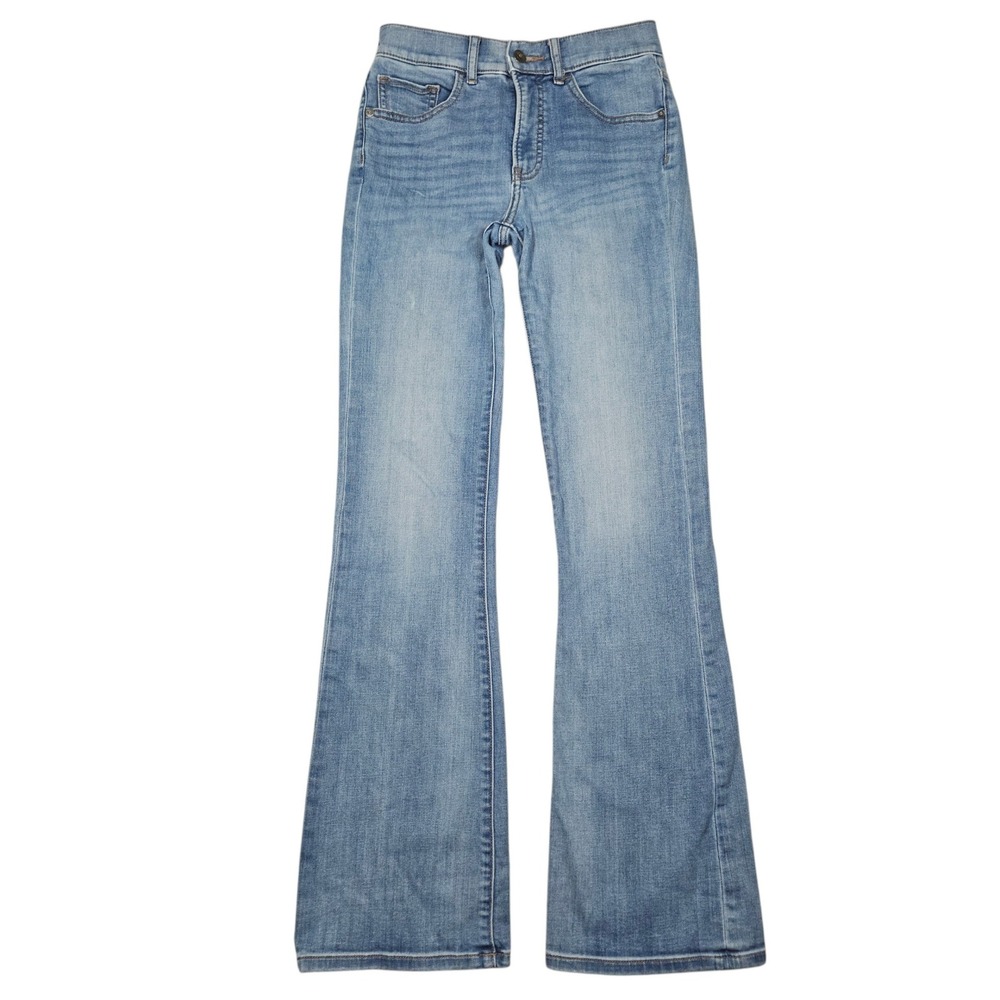 Express Mid Rise Bootcut Jeans Light Wash Denim Sz 0R